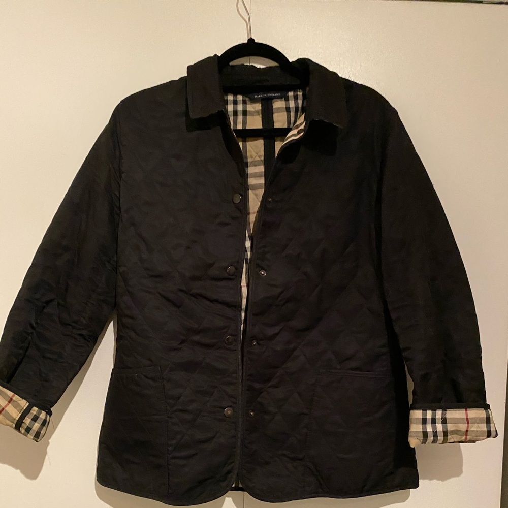 Burberry Black Quilted Jacket size s/m
